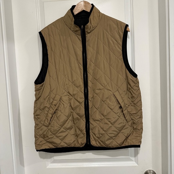 Vintage Levi’s Reversible Nylon Quilted Vest Black and Tan Men’s Unisex - Picture 5 of 16